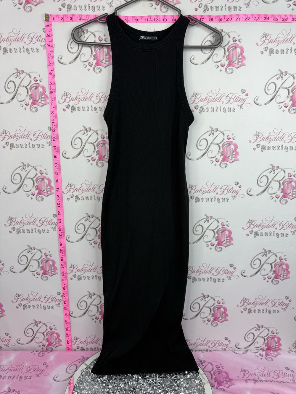 Zara dress mock neck Black Sleeveless Maxi Dress
